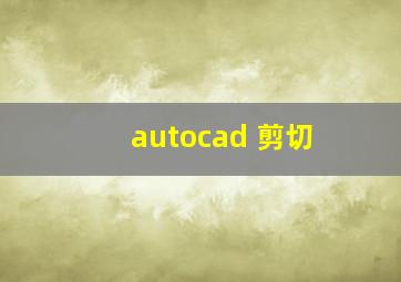 autocad 剪切